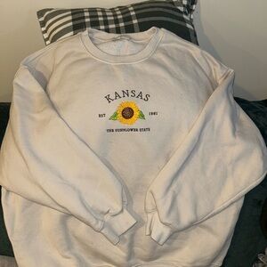 Kansas Sunflower State cream Sweater